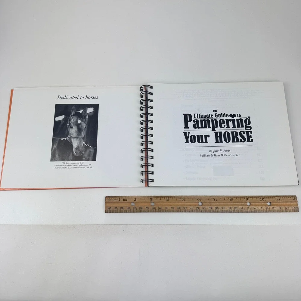 Vtg 2001 Ultimate Guide to Pampering your Horse Hardcover Spiral‎ Bound READ